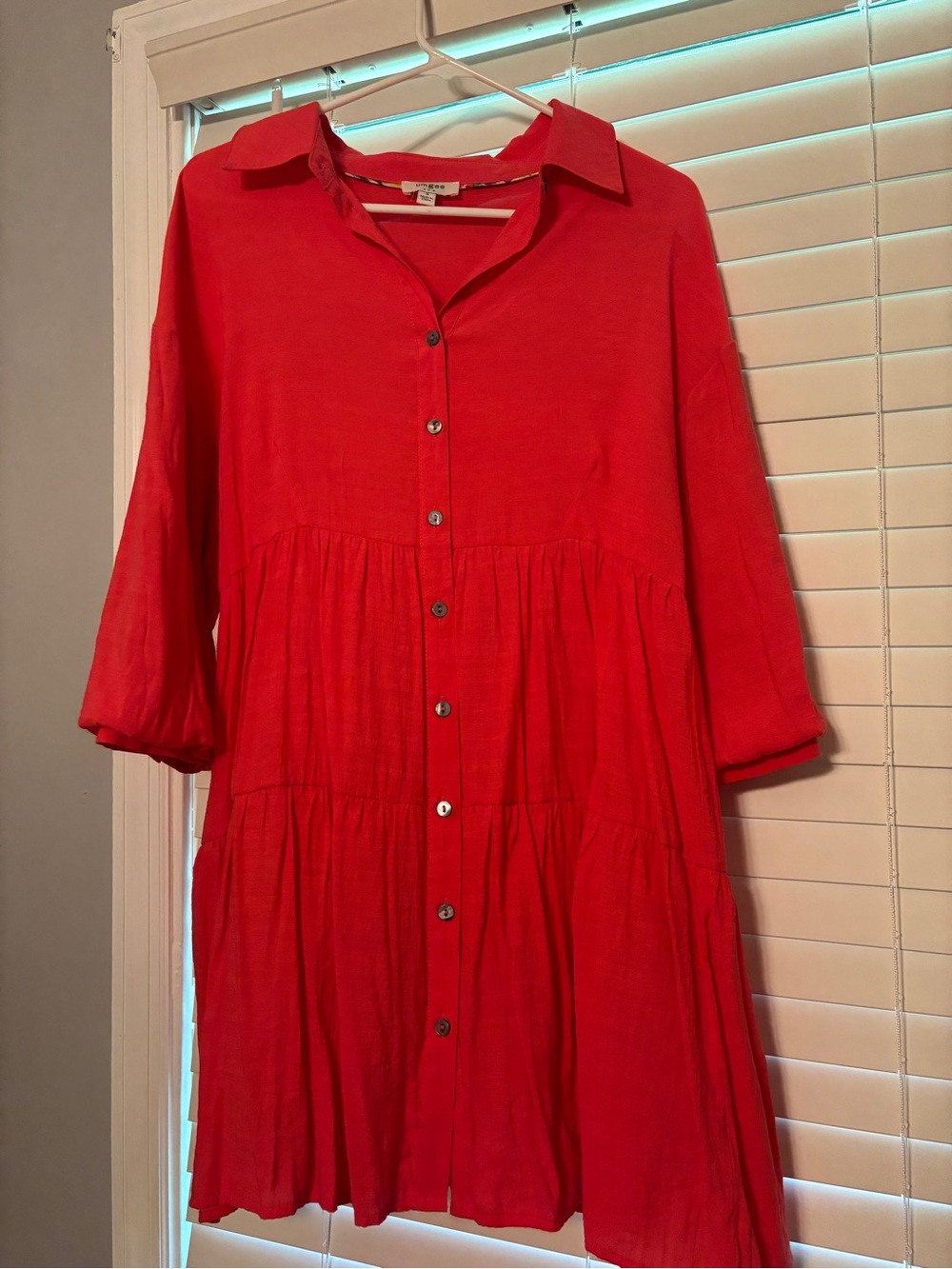 Umgee Coral button up dress